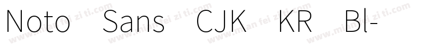 Noto Sans CJK KR Bl字体转换
